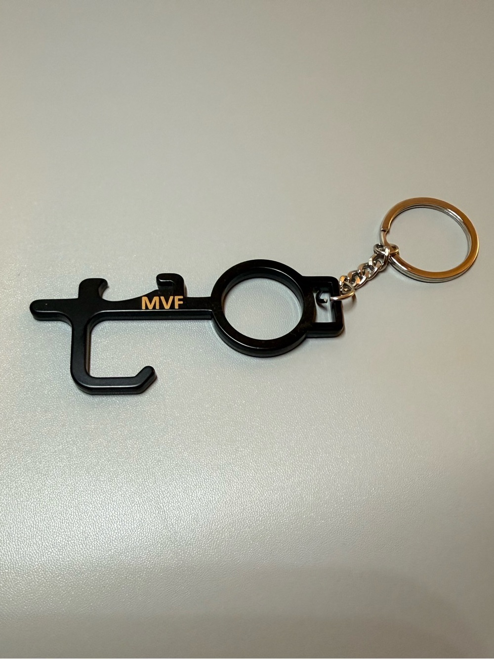 MVF No Touch Door Opener Keychain Black Multi Tool